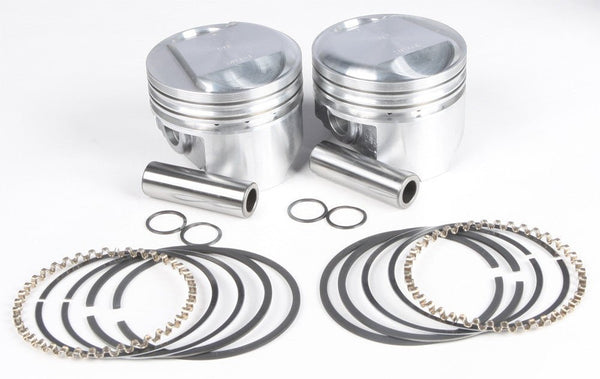 KB Performance KB266.010 Cast Piston Kit (80ci., Domed) - .010in. Oversize to 3.508in., 10.5:1 Compression - sxspowersports