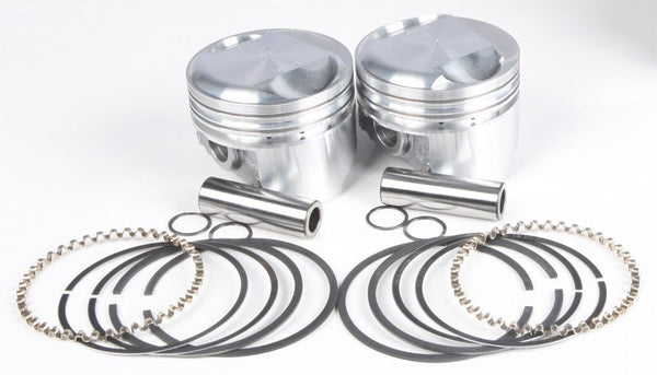 KB Performance KB266.020 Cast Piston Kit (80ci., Domed) - .020in. Oversize to 3.518in., 10.5:1 Compression - sxspowersports