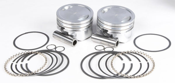 KB Performance KB272.005 Cast Piston Kit (1200cc Conversion, Dish Top) - .005in. Oversize to 3.503in., 10:1 Compression - sxspowersports