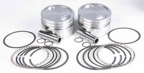KB Performance KB272.010 Cast Piston Kit (1200cc Conversion, Dish Top) - .010in. Oversize to 3.508in., 10:1 Compression - sxspowersports