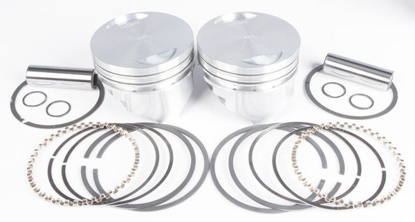 KB Performance KB295.005 Cast Piston Kit (74ci.,Flat Top) - .005in. Oversize to 3.503in., 8.9:1 Compression - sxspowersports