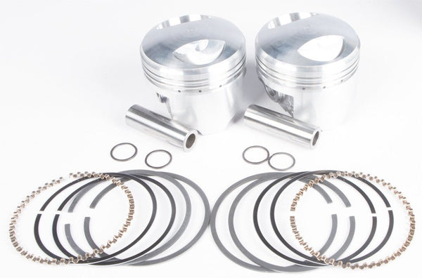 KB Performance KB297.010 Cast Piston Kit (80ci., Domed) - .010in. Oversize to 3.508in., 8.3:1 Compression - sxspowersports