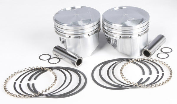 KB Performance KB305.005 Cast Piston Kit (80ci., Domed) - .005in. Oversize to 3.503in., 9.6:1 Compression - sxspowersports