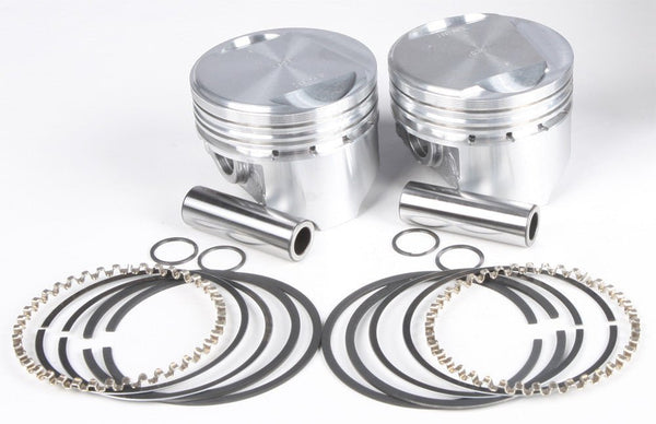 KB Performance KB305.030 Cast Piston Kit (80ci., Domed) - .030in. Oversize to 3.528in., 9.6:1 Compression - sxspowersports