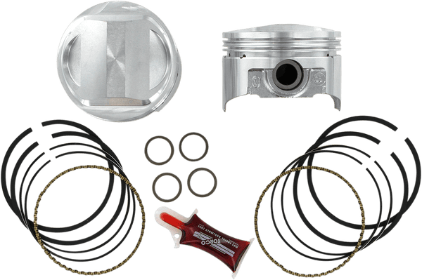 KB Performance KB305.040 Cast Piston Kit (80ci., Domed) - .040in. Oversize to 3.538in., 9.6:1 Compression - sxspowersports