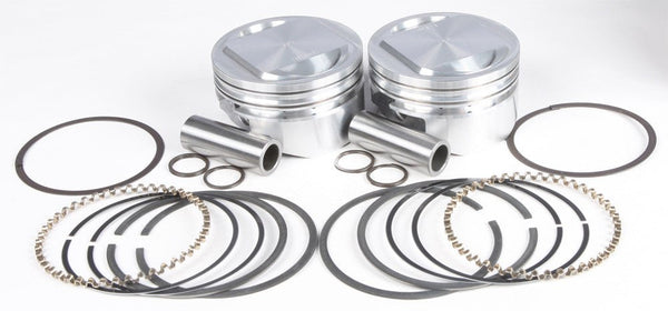 KB Performance KB411.005 Cast Piston Kit (95ci., Domed) - .005in. Oversize to 3.880in., 10.5:1 Compression - sxspowersports