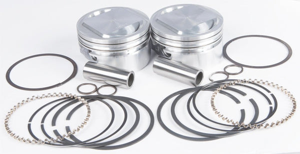 KB Performance KB411.010 Cast Piston Kit (95ci., Domed) - .010in. Oversize to 3.885in., 10.5:1 Compression - sxspowersports