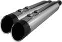 Khrome Werks 202685 4.50in. HP-Plus Slip-On Muffler - Chrome with Black Edge Billet Tip End Caps - sxspowersports