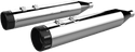 Khrome Werks 202685 4.50in. HP-Plus Slip-On Muffler - Chrome with Black Edge Billet Tip End Caps - sxspowersports