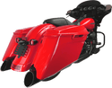 Khrome Werks 202885 4.50in. HP-Plus Slip-On Muffler - Black with Black Edge Billet Tip End Caps - sxspowersports