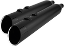 Khrome Werks 202885 4.50in. HP-Plus Slip-On Muffler - Black with Black Edge Billet Tip End Caps - sxspowersports
