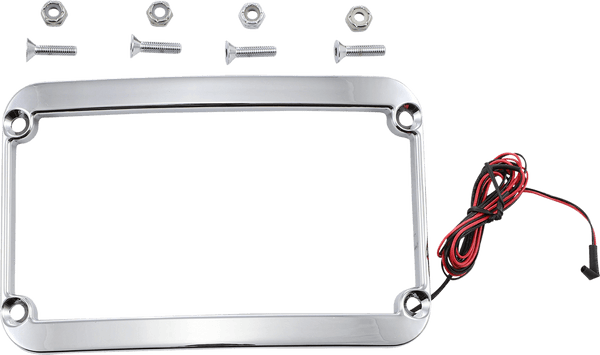 Klock Werks KW05-01-0088-C Lighted License Plate Frame - Chrome - sxspowersports