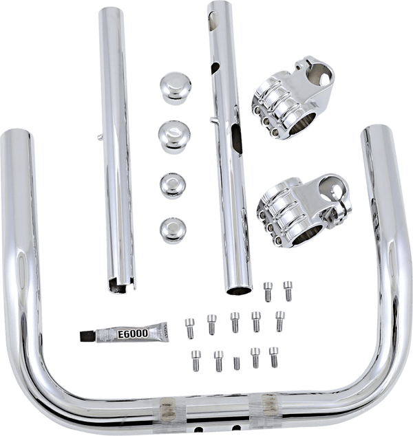 Klock Werks KW05-01-0331 Pullback Klip Hanger Handlebar - 10in. - Chrome/Chrome - sxspowersports