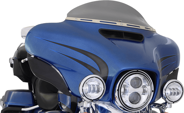 Klock Werks KW05-01-0389 5in. Flare Low Windshield - Dark Smoke - sxspowersports