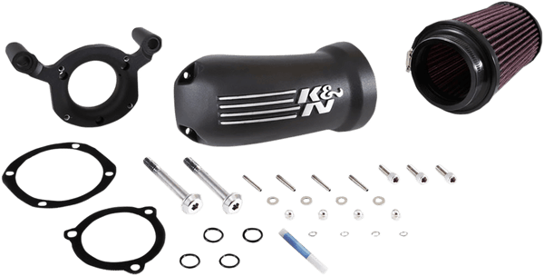 K&N Engineering 57-1134 Aircharger Intake System with Cast Aluminum Intake Tubes - Satin Black - sxspowersports