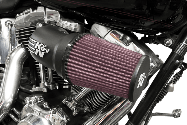 K&N Engineering 57-1134 Aircharger Intake System with Cast Aluminum Intake Tubes - Satin Black - sxspowersports
