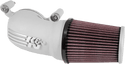 K&N Engineering 57-1134S Aircharger Intake System with Cast Aluminum Intake Tubes - Satin Silver - sxspowersports