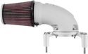 K&N Engineering 57-1134S Aircharger Intake System with Cast Aluminum Intake Tubes - Satin Silver - sxspowersports