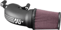 K&N Engineering 57-1137 Aircharger Intake System with Cast Aluminum Intake Tubes - Satin Black - sxspowersports