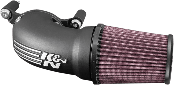 K&N Engineering 57-1137 Aircharger Intake System with Cast Aluminum Intake Tubes - Satin Black - sxspowersports