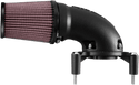 K&N Engineering 57-1137 Aircharger Intake System with Cast Aluminum Intake Tubes - Satin Black - sxspowersports