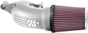 K&N Engineering 63-1139S Aircharger Intake System - Silver Cast with Fins - sxspowersports