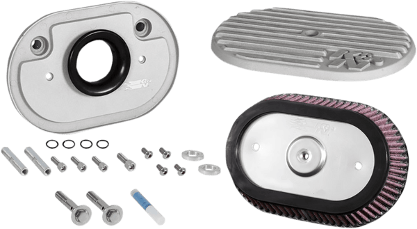 K&N Engineering RK-3952S RK-Series Street Metal Sidedraft Air Intake System - Silver - sxspowersports