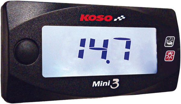 KOSO BA003211 Mini 3 Air/Fuel Ratio Meter - sxspowersports