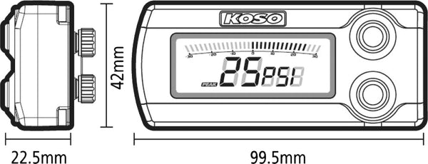 KOSO BA029000 X-1 Boost Gauge - sxspowersports