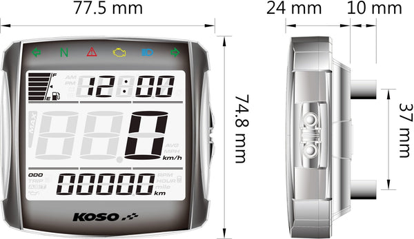 KOSO BB026001 XR-01S Speedometer - sxspowersports