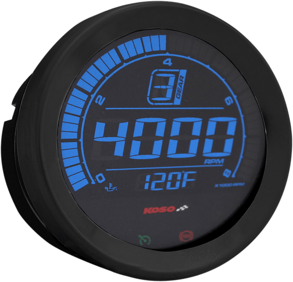 Koso North America BA051110 4in. Tachometer Gauge - Black - sxspowersports