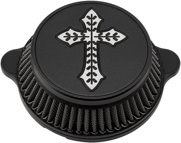 LA Choppers LA-2396-03B Air Cleaner Assembly - Spanish Cross Cover - Black - sxspowersports