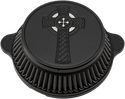 LA Choppers LA-2397-03B Air Cleaner Assembly - Celtic Cross Cover - Black - sxspowersports