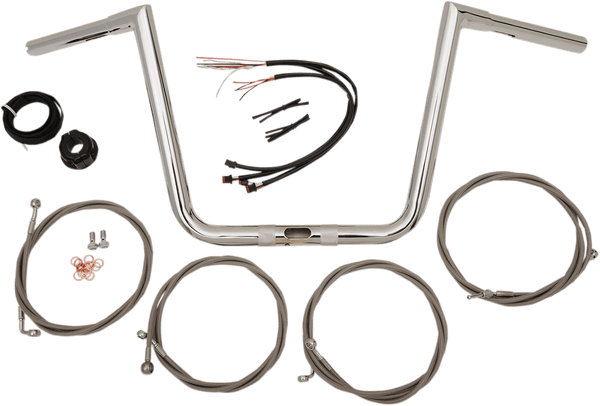 LA Choppers LA-7312KT1-66 14in. Ape Hanger Handlebar Kit - Chrome - sxspowersports