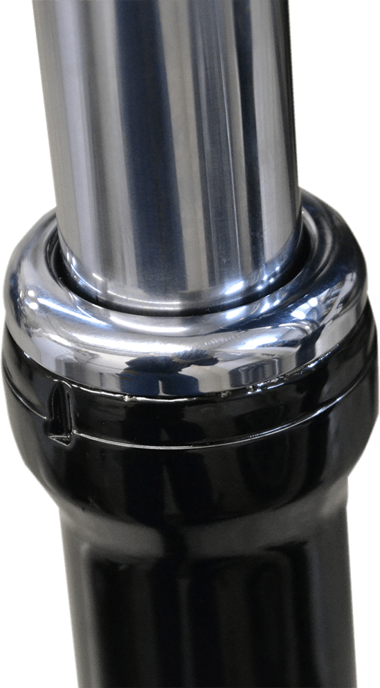LA Choppers LA-7503-39 Fork Dust Covers - 39mm - Chrome - sxspowersports