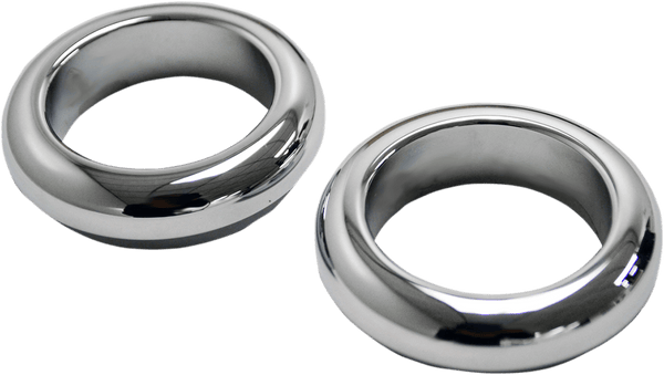 LA Choppers LA-7503-39 Fork Dust Covers - 39mm - Chrome - sxspowersports