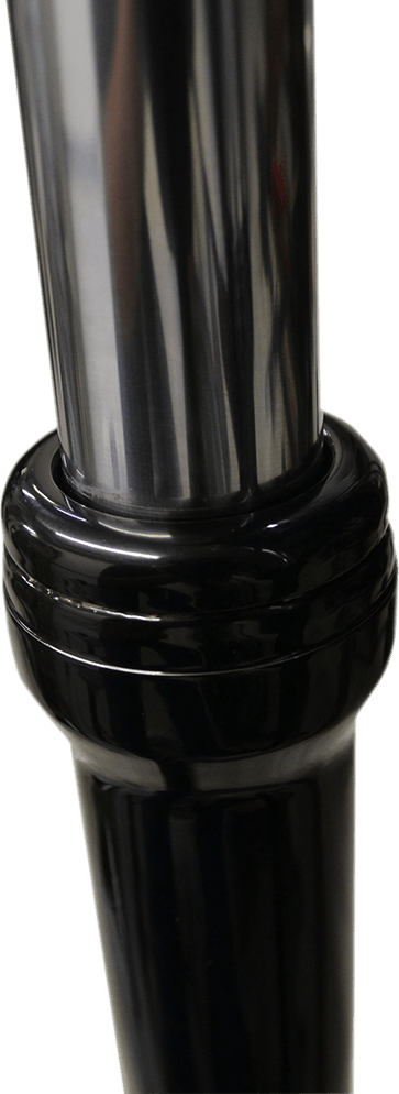LA Choppers LA-7503-39B Fork Dust Covers - 39mm - Gloss Black - sxspowersports