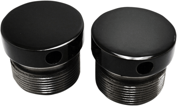 LA Choppers LA-7504-39B Flush-Mount Fork Caps - 39mm - Gloss Black - sxspowersports