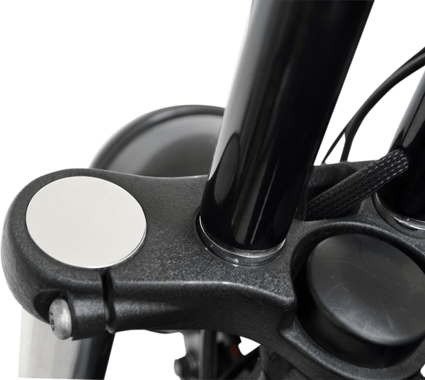LA Choppers LA-7504-49 Flush-Mount Fork Caps - 49mm - Polished - sxspowersports
