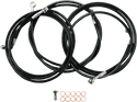 LA Choppers LA-8010B08B Black Vinyl-Coated Stainless Steel Brake Line Kit - Mini Ape Hangers - sxspowersports