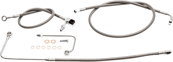 LA Choppers LA-8010B19 Stainless Steel Brake Line Kit - 18-20in. Ape Hangers - sxspowersports