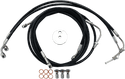 LA Choppers LA-8050B19B Black Vinyl-Coated Stainless Steel Brake Line Kit - 18-20in. Ape Hangers - sxspowersports