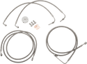 LA Choppers LA-8051B16 Stainless Steel Brake Line Kit - 15-17in. Ape Hangers - sxspowersports