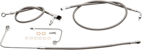 LA Choppers LA-8051B19 Stainless Steel Brake Line Kit - 18-20in. Ape Hangers - sxspowersports