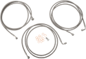LA Choppers LA-8052B19 Stainless Steel Brake Line Kit - 18-20in. Ape Hangers - sxspowersports