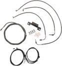 LA Choppers LA-8055KT3-13 Complete Handlebar Cable/Brake & Clutch Line/Wire Kit - Stainless Braided - sxspowersports