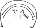LA Choppers LA-8122B16M Midnight Braided Brake Lines - 15-17in. Ape Hangers - sxspowersports