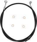 LA Choppers LA-8153B13B Black Vinyl/Stainless Braided Brake Line - 12-14in. Ape Hangers - sxspowersports