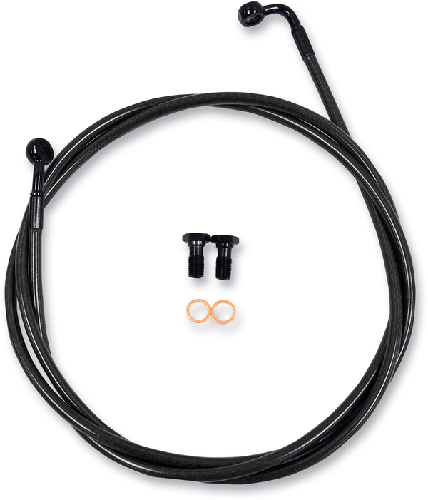 LA Choppers LA-8153B19M Midnight Braided Brake Line - 18-20in. Ape Hangers - sxspowersports