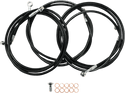 LA Choppers LA-8230B13B Black Vinyl-Coated Stainless Steel Brake Line Kit - 12-14in. Ape Hangers - sxspowersports